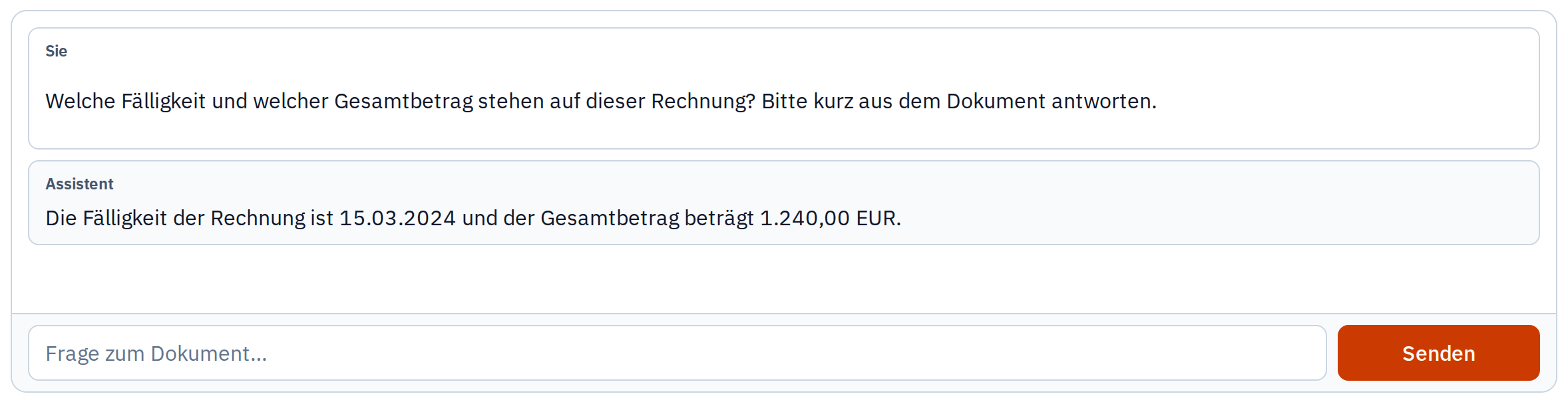 Chat-Panel in der Dokumentenansicht